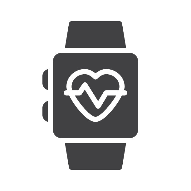 心率监测器腕带矢量图标图片下载