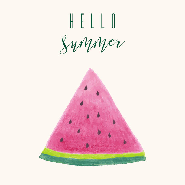 西瓜片你好夏天刻字图片下载