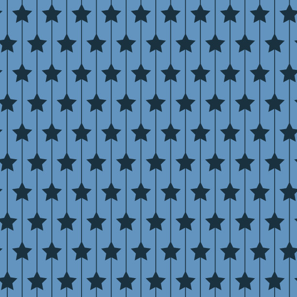 蓝色星形无缝图案，创意背景设计图片下载