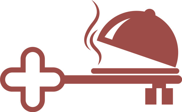 钥匙和厨师标志概念设计图片下载