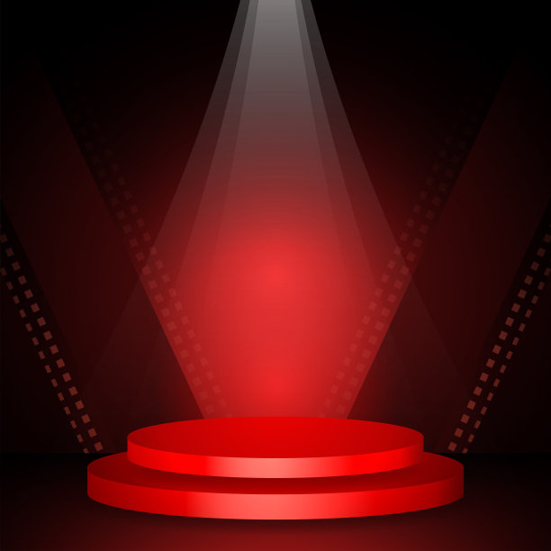 讲台舞台模拟与聚光灯效果的背景图片下载