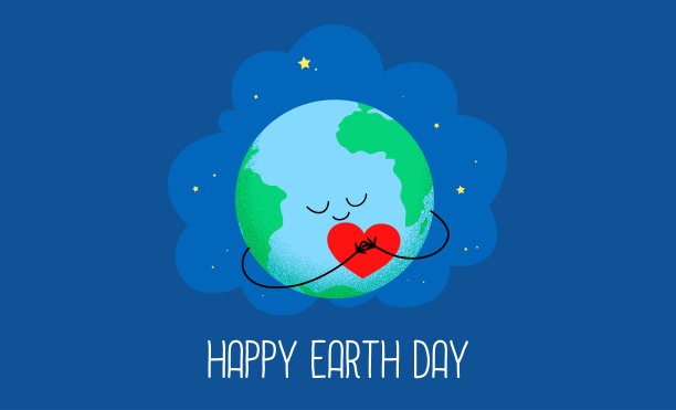 快乐地球日矢量插图概念图片下载