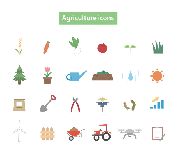 农业图标的剪贴画图片下载