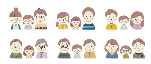 多样化的家庭——祖父母和孙辈图片下载