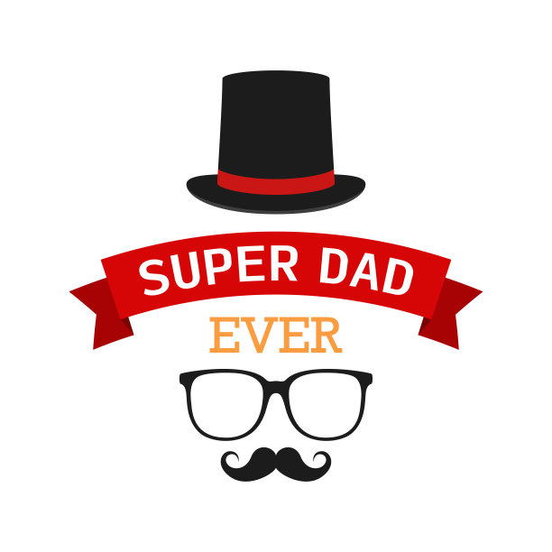 白色背景的父亲节快乐设计图片下载