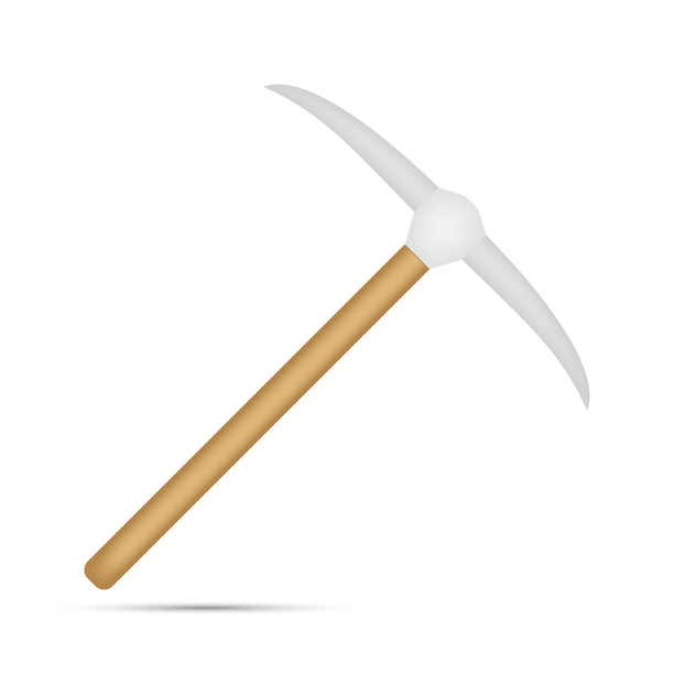 鹤嘴锄孤立在白色背景上图片下载