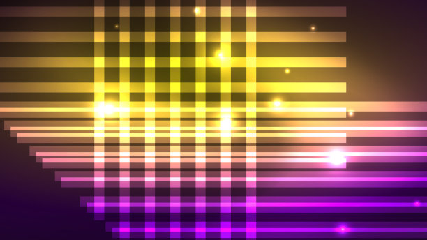 背景霓虹灯发光线条和几何形状图片下载