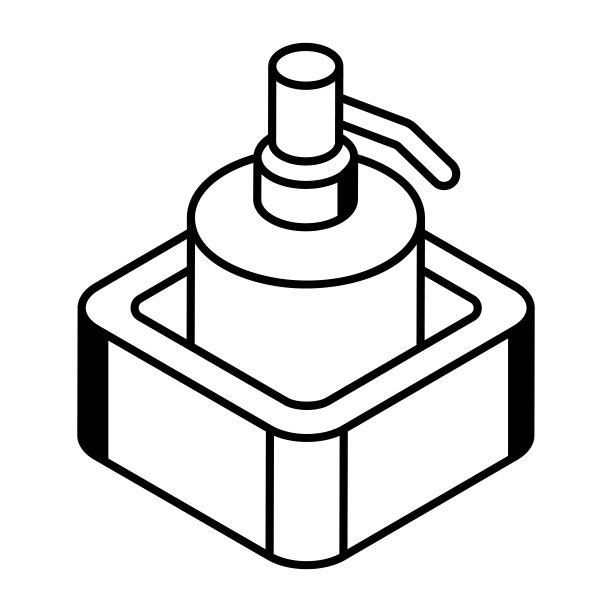 肥皂分配器轮廓图标是为高级使用图片下载