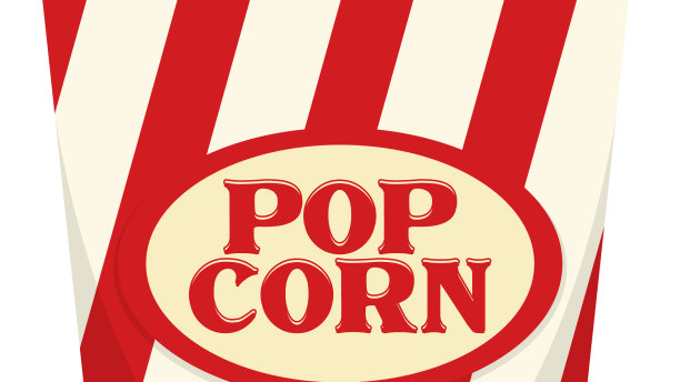 白色背景的爆米花盒子图片下载