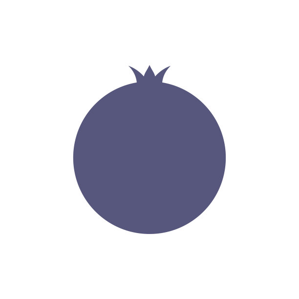 石榴整体水果轮廓。平面矢量图孤立在白色上图片下载