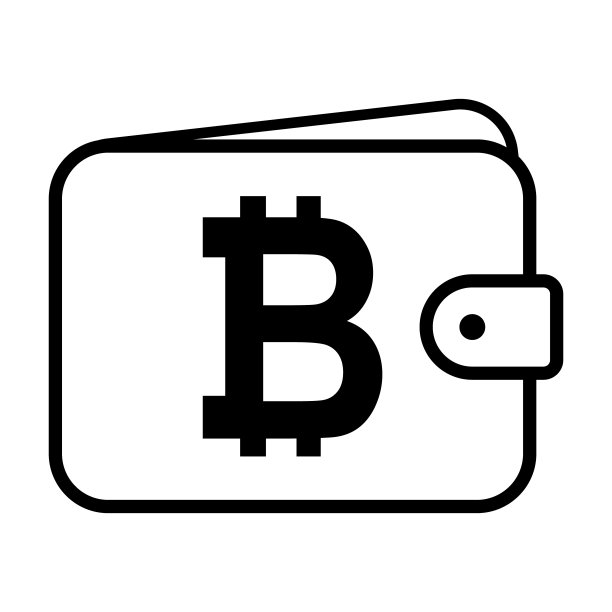 钱包比特币图标，金融平面符号，经济存款现金矢量插图标志图片下载