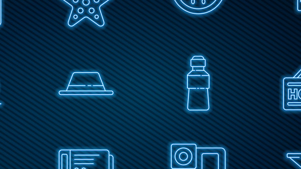 设置行马提尼玻璃招牌与文字酒店图片下载