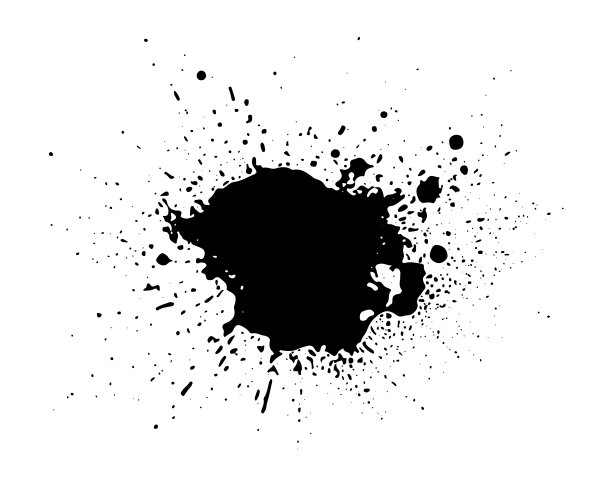 枯燥乏味的污渍背景。墨水飞溅。喷淋溅背景。液体污渍孤立。油漆刷的笔触和下降纹理。抽象的矢量图。图片下载