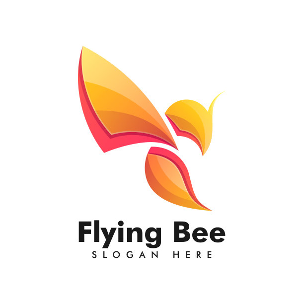 Logo蜜蜂渐变色风格图片下载