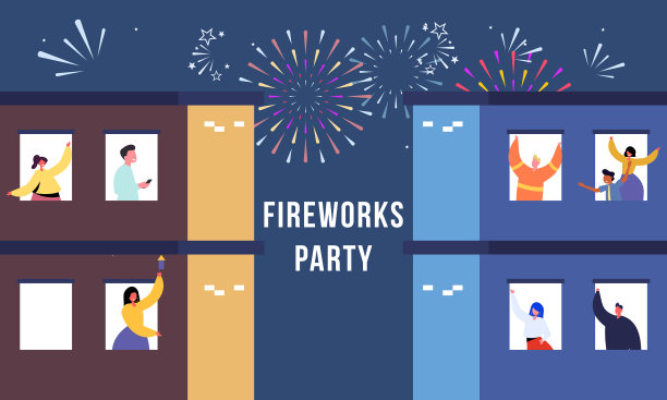 在家里和邻居一起庆祝图片下载