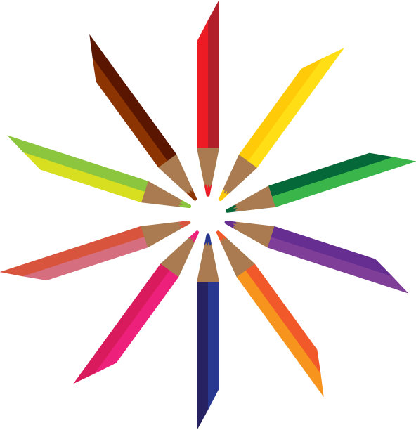 彩色铅笔图标图片下载