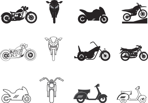 摩托车的图标图片下载