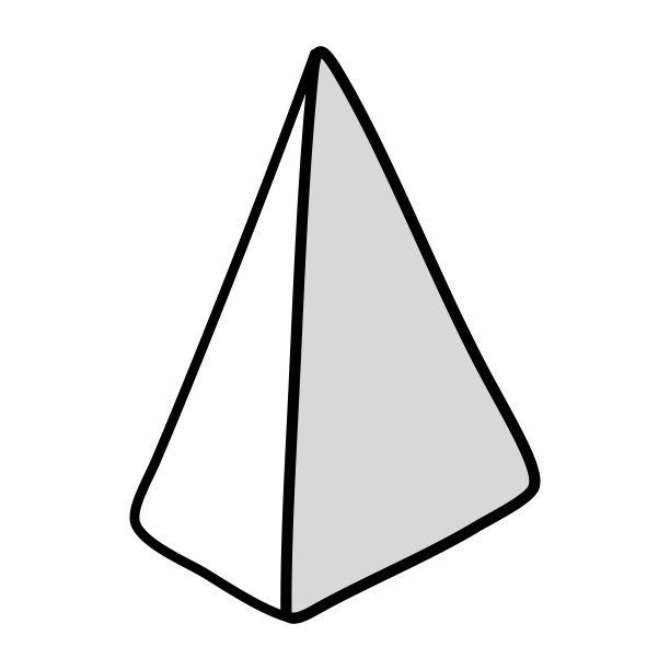 金字塔图标符号标志，手绘涂鸦图片下载