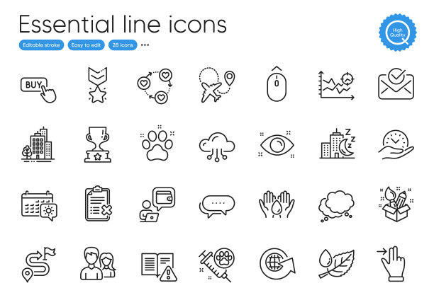 冠军奖牌得主杯和建筑物线条图标图片下载