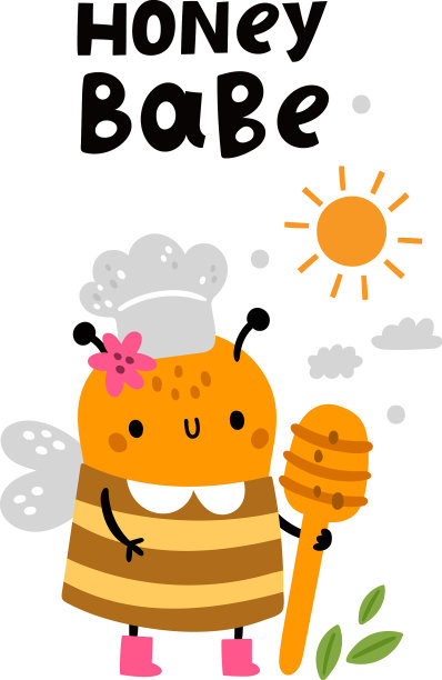 蜂蜜宝宝卡配可爱的蜜蜂煮有趣的图片下载