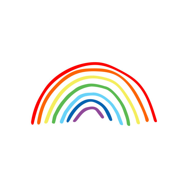 手绘明亮的彩虹图片下载