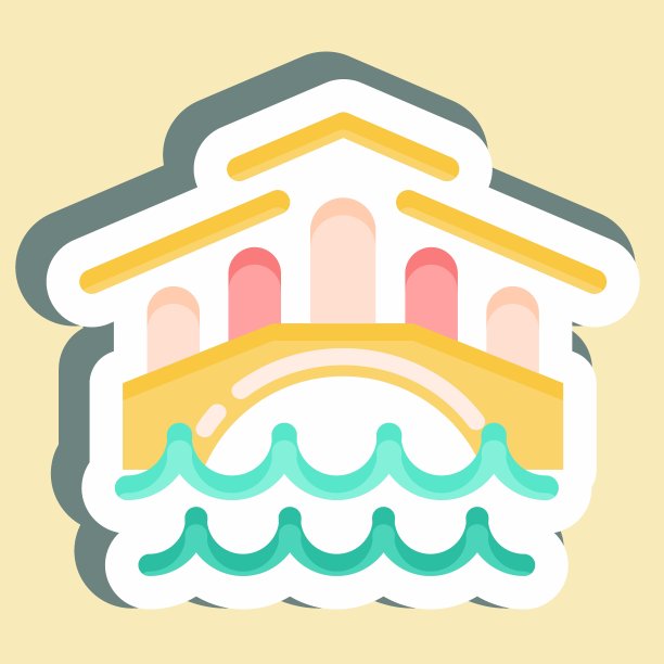 贴纸威尼斯。适合教育符号。简单的设计可编辑。设计模板向量。简单的说明图片下载