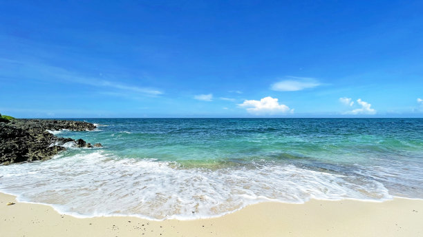 美丽的海滩冲绳宫古岛、栗岛、长崎滨图片下载