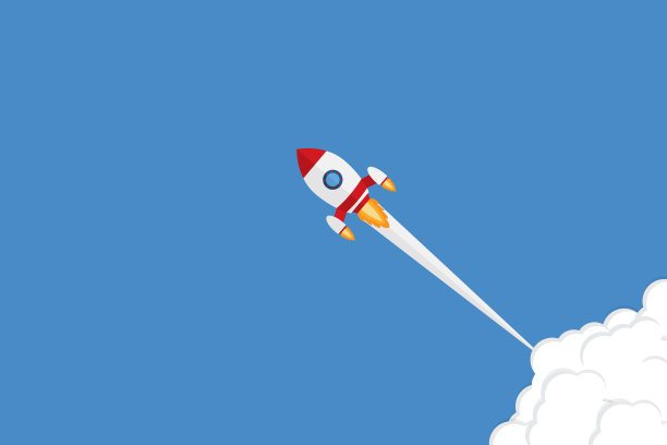 火箭插图及创业复制空间。-火箭图形还代表了勇气、进取、自信、信念、无畏、大胆的理念。图片下载