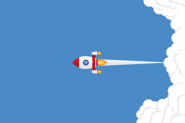 火箭插图及创业复制空间。-火箭图形还代表了勇气、进取、自信、信念、无畏、大胆的理念。图片下载