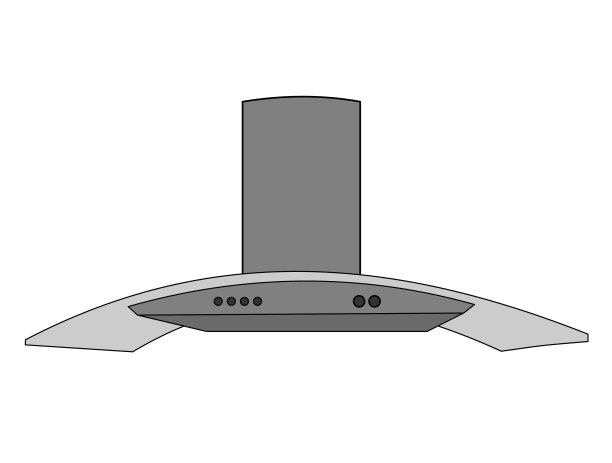 厨房引擎盖为排烟矢量图片下载
