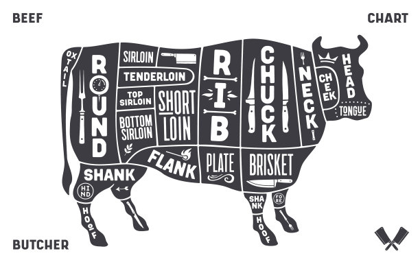 牛肉方案图表猪肉屠夫图片下载