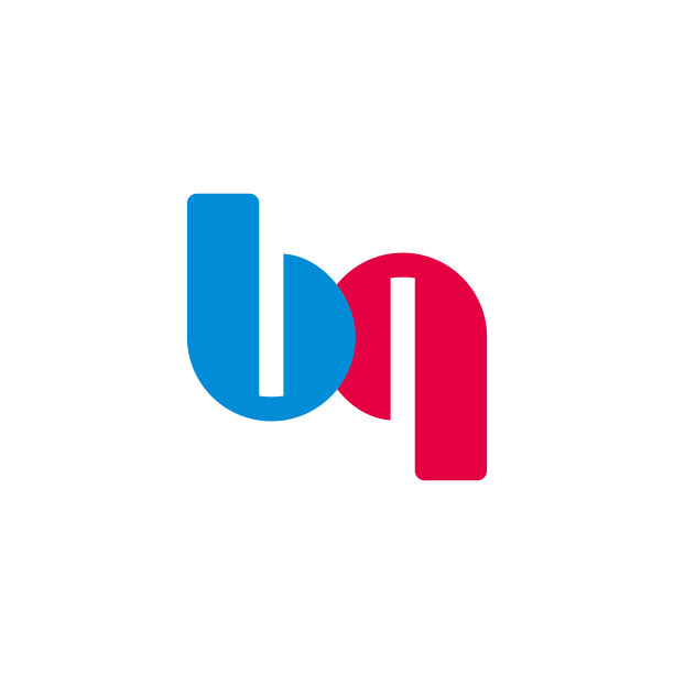 字母BQ简约链接彩色几何圆形图片下载