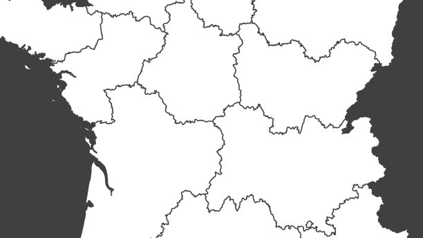 地图国家法国按地区划分图片下载