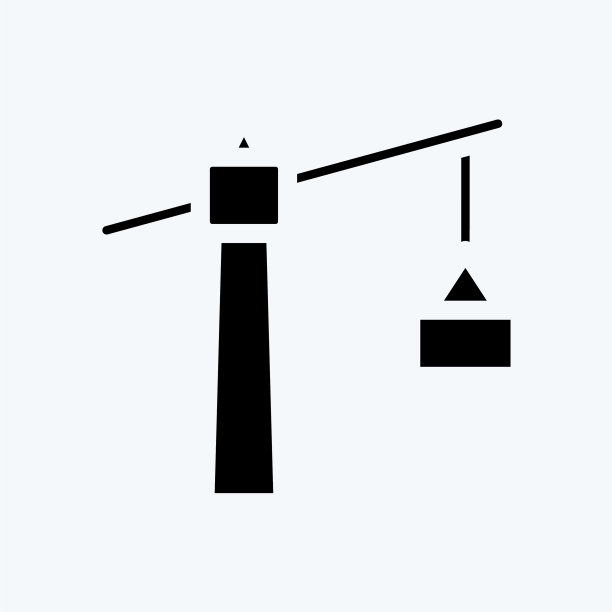 图标塔式起重机适用于建筑标志图片下载