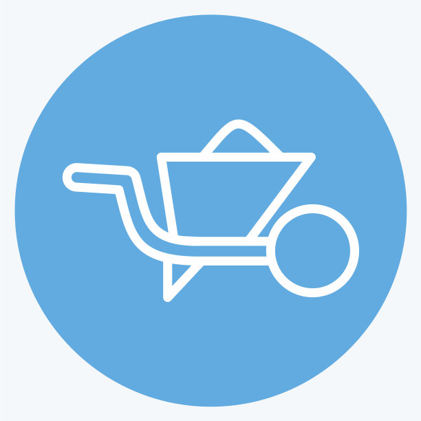 图标独轮手推车适合建筑标志图片下载