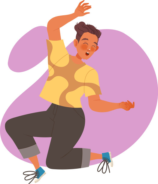 快乐的人性格跳跃着喜悦的感觉图片下载