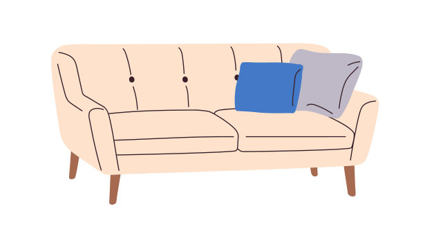 中世纪复古沙发设计时髦沙发搭配图片下载