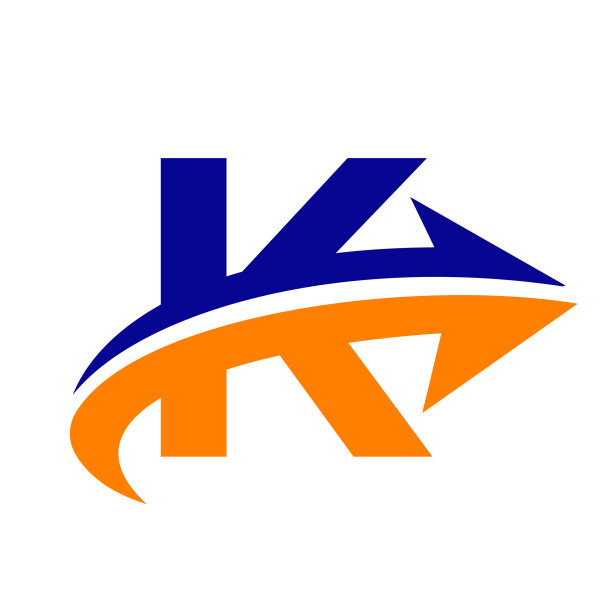 字母k金融标志概念用成长箭头图片下载