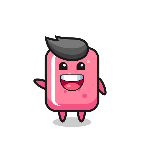 快乐泡泡糖可爱吉祥物人物图片下载