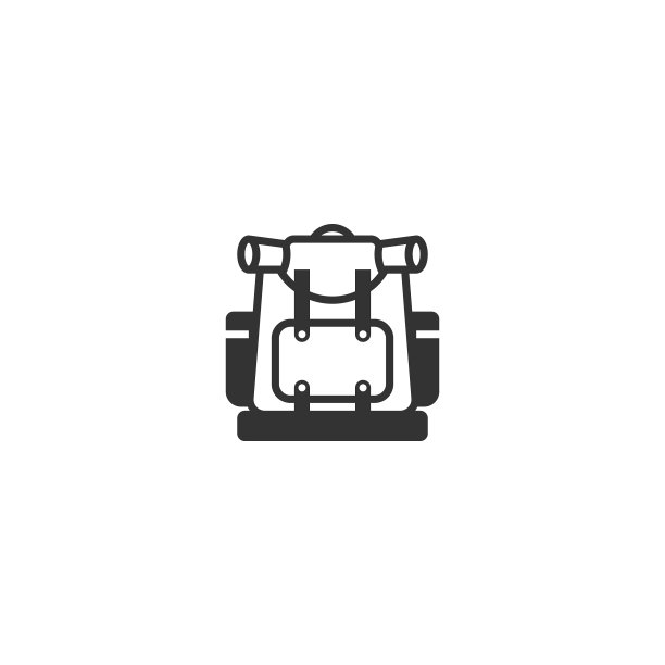 双肩包线条图标线性风格的标志为移动图片下载