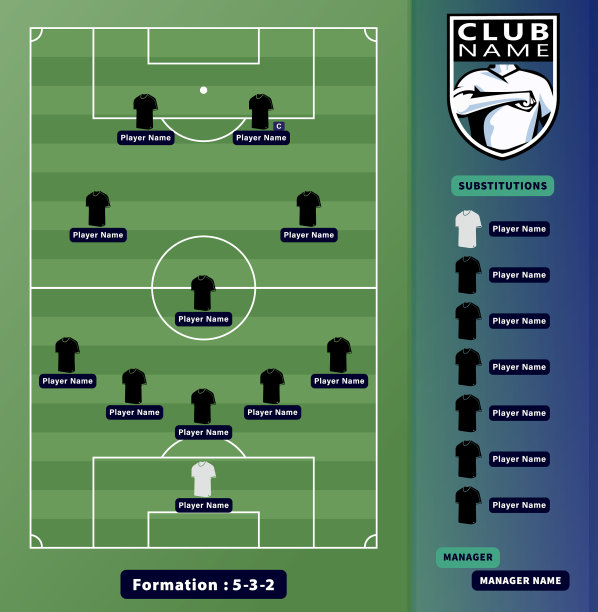 足球阵容足球4-5-1阵型方案图片下载