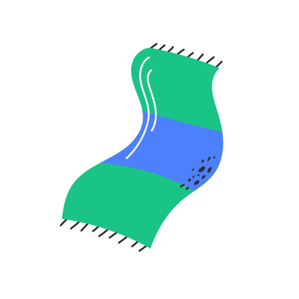 沙滩浴巾孤立在白色背景图片下载