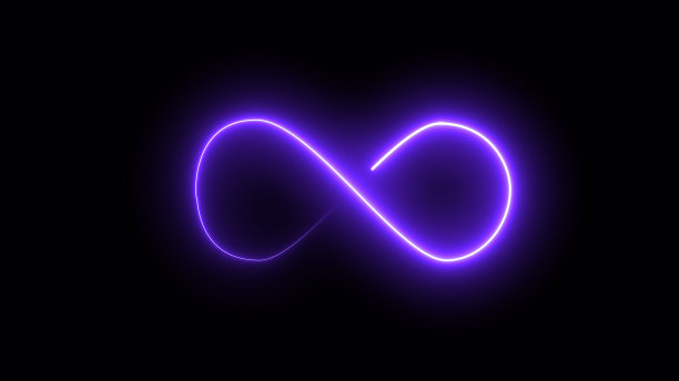 霓虹灯效果抽象插画，光无限发光形状，能量激光回路魔力圆波，电空间荧光曲线，图形无限射线，闪亮运动夜，艺术孤立现代元素技术，3d箭头方向图片下载