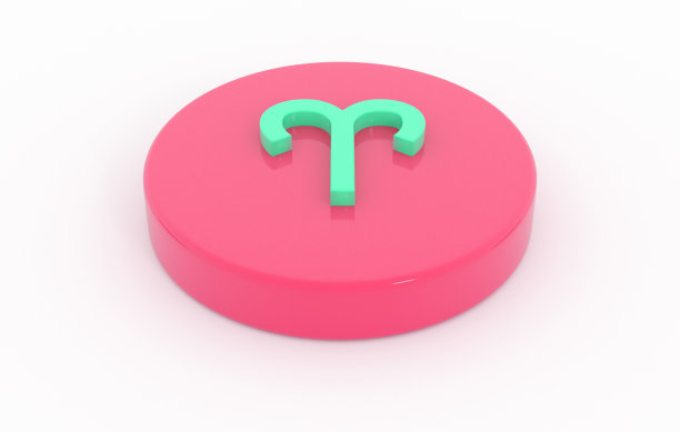 黄道带的星座是白羊座。占星符号的三维图象图片下载