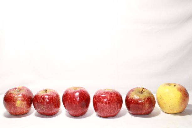 新鲜的红苹果在白底图片下载