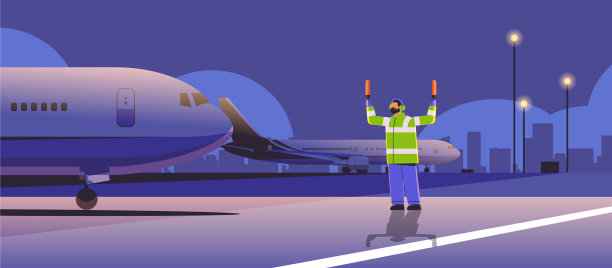 飞机飞行附近的航空指挥主管图片下载