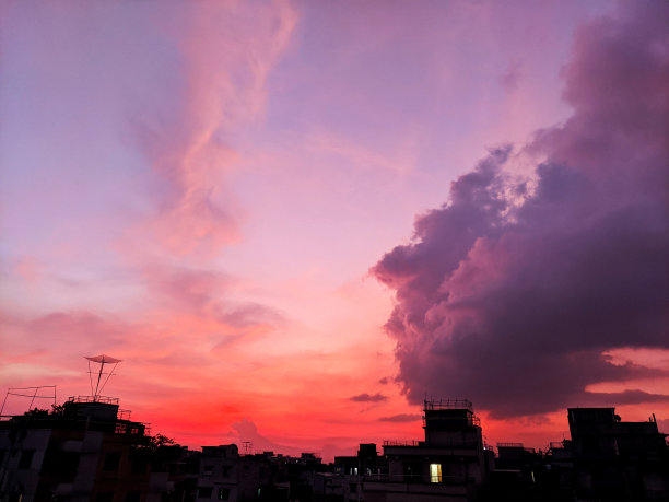 城市的日落图片下载