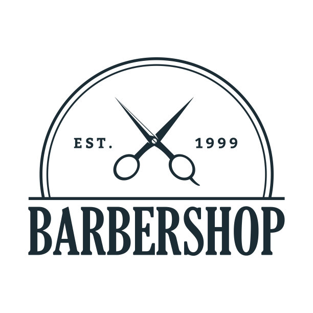 理发店标志图标设计向量图片下载