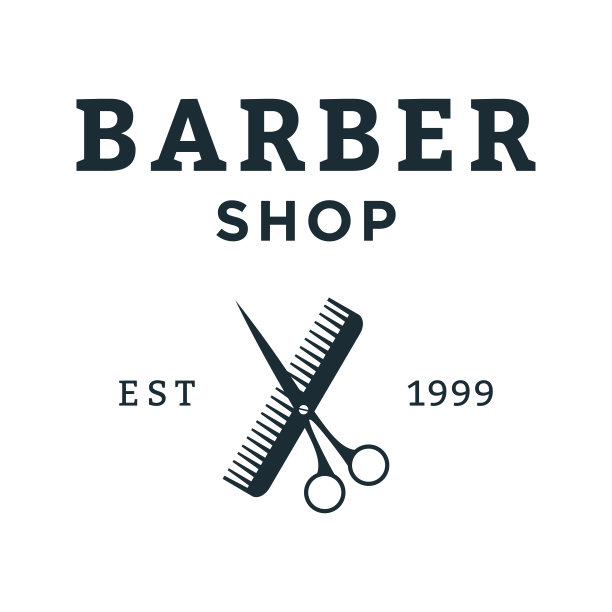 理发店标志图标设计向量图片下载