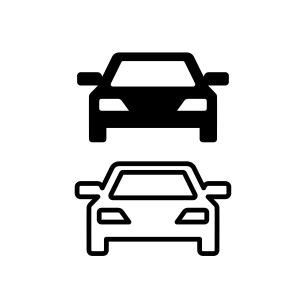 汽车图标。自动象形符号，指示停车，高速公路或维修。图片下载